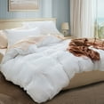 thumbnail image 1 of U by Bedsure California King Washed Duvet Cover Set 3 Pieces with Zipper Closure,White, 1 of 6