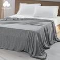 thumbnail image 1 of Cozy Comfort Cooling Blanket Throw XL-Dark Grey Summer Lightweight Breathable Blanket with Rayon Derived from Bamboo, 1 of 6