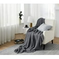 thumbnail image 1 of Cozy Comfort Cooling Cotton Waffle Breathable Rayon Derived from Bamboo King Blanket,Dark Grey,104x90 inches, 1 of 8