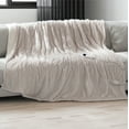 thumbnail image 1 of Cozy Comfort Electric Blanket Heated Full - Soft Ribbed Flannel Heated Blanket, Fast Heating Electric Throw with 6 Heating Levels & 4 Time Settings, 3 Hours Auto-Off, Cream, 1 of 6
