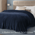 thumbnail image 1 of U by Bedsure Fleece Bed Blankets Queen Size Navy, 260GSM Soft Lightweight Cozy Luxury Blanket, 89x89 inches, 1 of 6
