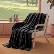 U by Bedsure Fleece Blanket Black, 260GSM Throw Blankets, Soft Lightweight Throws for Toddlers, Kids