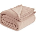 thumbnail image 1 of Cozy Comfort Fleece Blanket Queen Blanket Dusty Pink - Soft Lightweight Plush Fuzzy Cozy, 90X90 inches, 1 of 7
