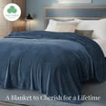 thumbnail image 1 of U by Bedsure Fleece Blanket Queen Blanket Mineral Blue, 260GSM Soft Lightweight Plush Fuzzy Cozy,89X89 inches, 1 of 5