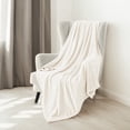 thumbnail image 1 of U by Bedsure Fleece Blanket Twin Blanket, 260GSM Cream Lightweight Super Soft Cozy Blanket,59X79 inches, 1 of 7