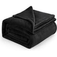 thumbnail image 1 of U by Bedsure Fleece Blankets King Size Black, 260GSM Soft Lightweight Plush Cozy Fuzzy, 107X89 inches, 1 of 7
