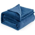 thumbnail image 1 of Cozy Comfort Fleece Blankets King Size Mediterranian Bright Blue - Soft Lightweight Plush Cozy Fuzzy, 108X90 inches, 1 of 8