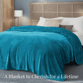 thumbnail image 1 of U by Bedsure Fleece Blankets King Size Teal, 260GSM Soft Lightweight Plush Cozy Fuzzy, 107X89 inches, 1 of 7