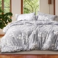 thumbnail image 1 of U by Bedsure Grey Queen Comforter Set - 7 Pieces Floral Bedding Sets Queen Bed in a Bag with Reversible Botanical Flowers Comforter, Sheets, Pillowcases & Shams (Queen, Grey), 1 of 5