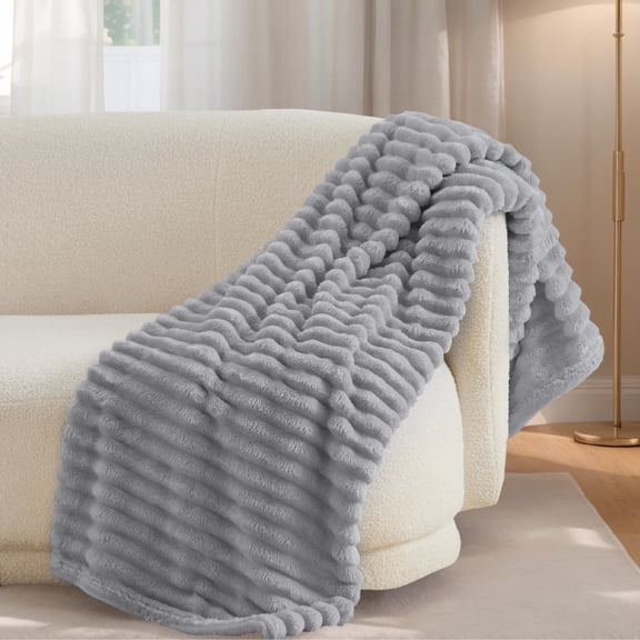 U by Bedsure Harbor Mist Fleece Throw-XL Blanket for Couch - Super Soft Cozy Blankets for Women, Girls, 50x70 inches
