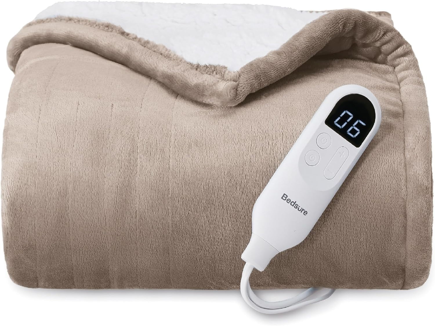 Marnur electric heated blanket queen size 84x90 fast heating with