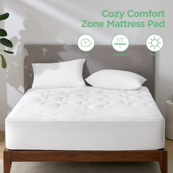 U by Bedsure Mattress Pad Full Size with Soft Bedding, Soft Quilted Fitted Bug Proof Mattress Cover