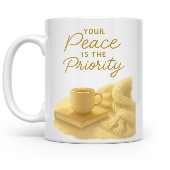 Cozy Comfort Mug, Mental Health Gift for Self-Care, Calming Coffee Cup