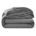thumbnail image 1 of Cozy Comfort Oversized Big Fleece Blanket Grey ,Soft Lightweight Plush Fuzzy Cozy Luxury Microfiber, 120X120 Inches, 1 of 7