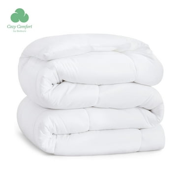 Cozy Comfort Queen Comforter Duvet Insert White - Bedding Comforters with Corner Tabs