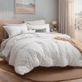 thumbnail image 1 of U by Bedsure Queen Comforter Set, Boho Tufted Shabby Chic Bedding Comforter Set, 3 Pieces Farmhouse Bed Set for All Seasons, White Bedding Set with 2 Pillow Shams, 1 of 7