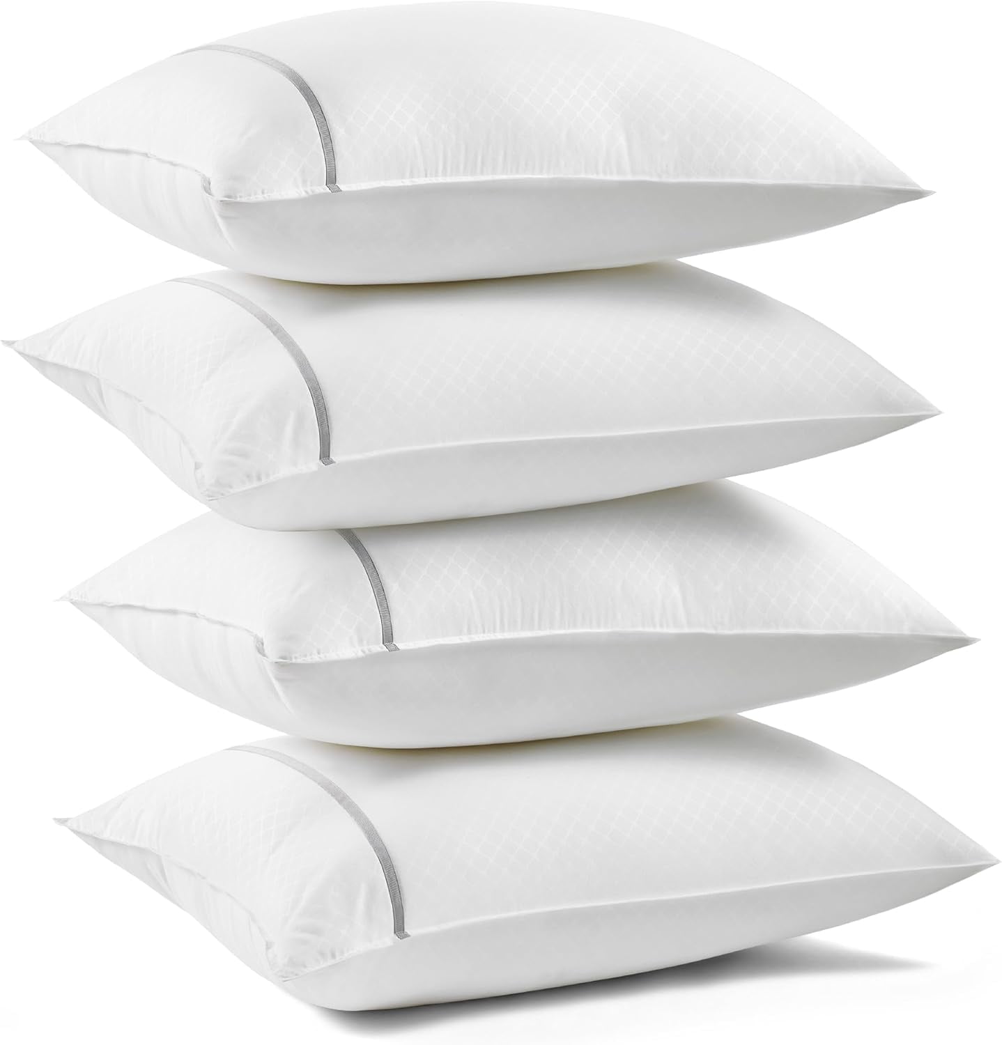 Cozy Comfort Queen Pillows Set of 4 - Queen Size Pillows 4 Pack Hotel ...