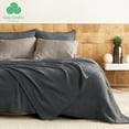 thumbnail image 1 of Cozy Comfort Quilted Cotton Modal Blanket Queen Size, Cozy Warm for all year round, Dark Grey, 90x90 inches, 1 of 9