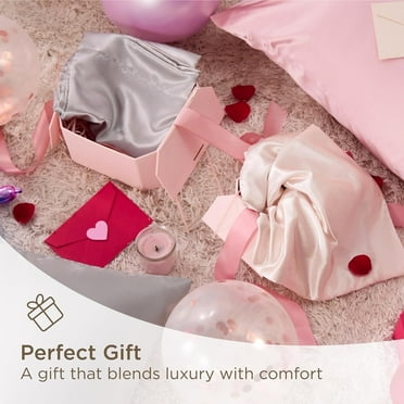 Cozy Comfort Satin Pillowcase 2 Pack Queen with Envelope Closure for Hair and Skin Pink