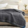 thumbnail image 1 of All Season Down Alternative Comforter Duvet Insert, Machine Washable Quilted Reversible Duvet Insert with Corner Tabs, Dark Grey, Cal King, 102x96 inches, 1 of 6