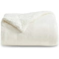 thumbnail image 1 of Sherpa Fleece Throw Blanket Cream - Soft and Fuzzy Throw Blanket for Sofa,50x60 inches, 1 of 6