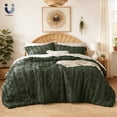 thumbnail image 1 of U by Bedsure Tufted Boho Comforter Set, 2 Pieces Farmhouse Shabby Chic Embroidery Bed Set, Soft Jacquard Comforter for All Seasons,Twin,Bronze Green, 1 of 7