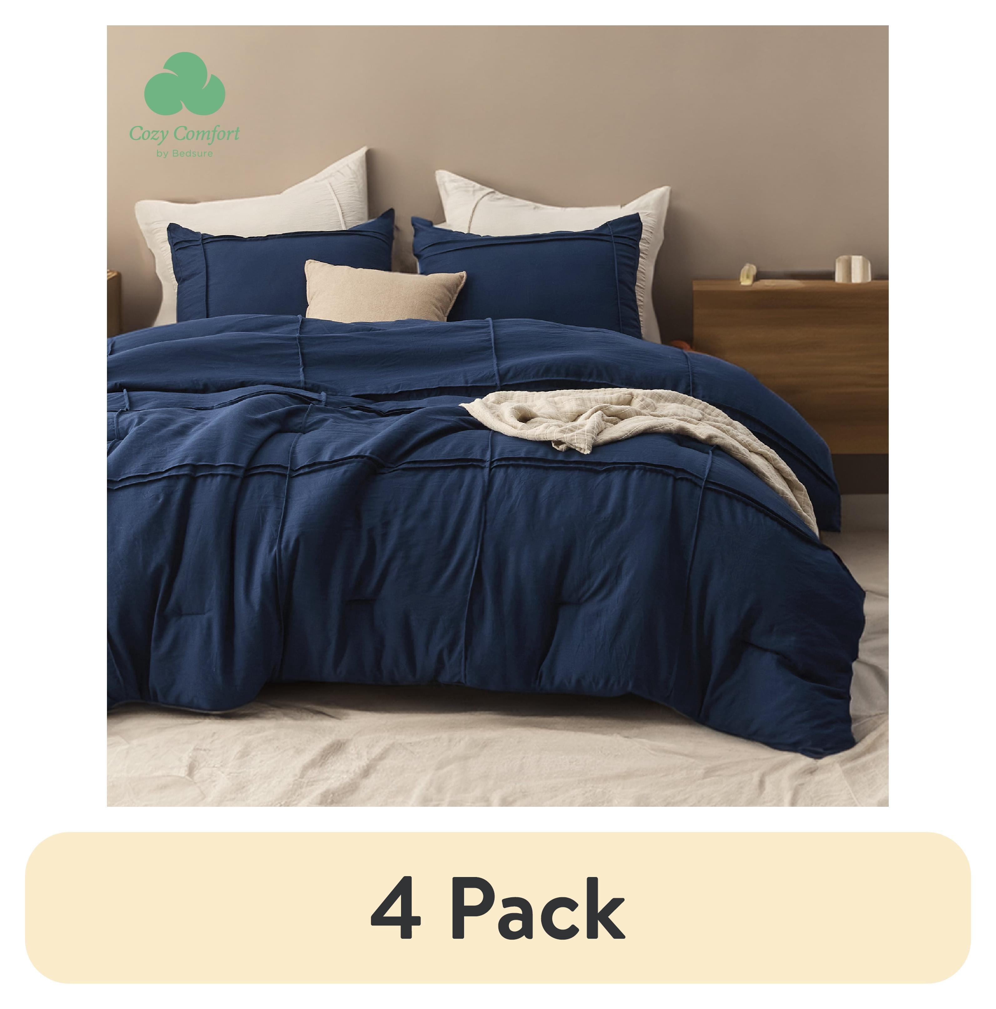 (4 pack) Cozy Comfort Twin Comforter Set with Sheet - 3 Pieces Soft ...