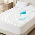 thumbnail image 1 of Cozy Comfort Twin XL Waterproof Mattress Pad, White, Quilted Mattress Protector with Deep Pocket up to 22 Inches, Noiseless Soft Breathable Mattress Cover, 1 of 6
