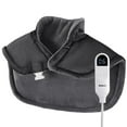thumbnail image 1 of Cozy Comfort Weighted Heating Pad with Massager - Electric Heating Pad for Back with Massaging Vibrations, 3 Heating Levels & 9 Massage Types, 27 Relaxing Combinations, 20"x 24", Grey, 1 of 1