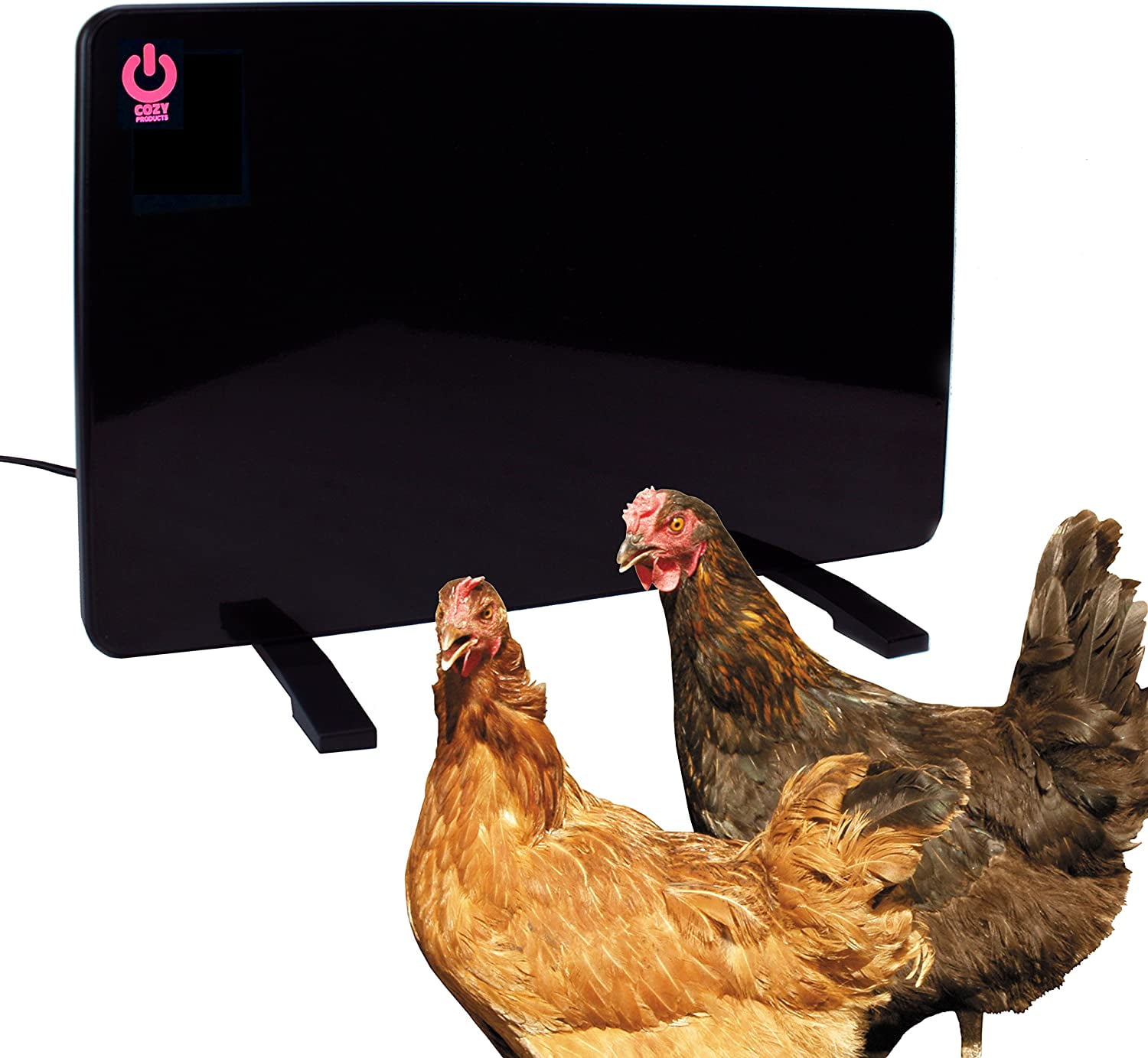 Cozy Coop, Chicken Coop Heater, Flat-Panel Radiant Heater with Thermal Protector, Energy-Efficient, Easy to Install, Ideal for Small Animals, 200 Watts, Black