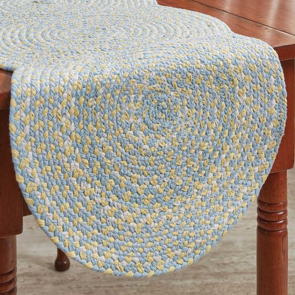Park Designs Cozy Cottage Braided Table Runner 15" X 34"