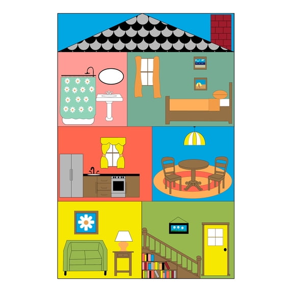 Cozy Cottage Classroom Rug (6' W x 8' 4" L) - SO