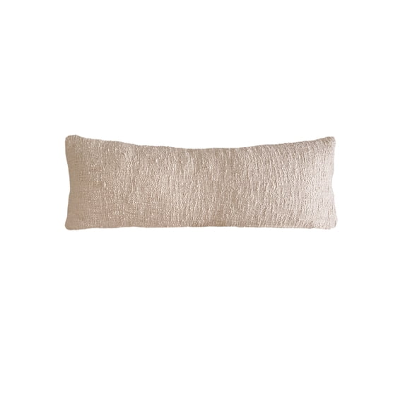 Cozy Cotton Beige Boucle Body Pillow Down Alternative / Beige