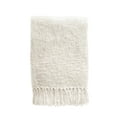 thumbnail image 1 of Cozy Cotton White Boucle Fringe Throw White, 1 of 12