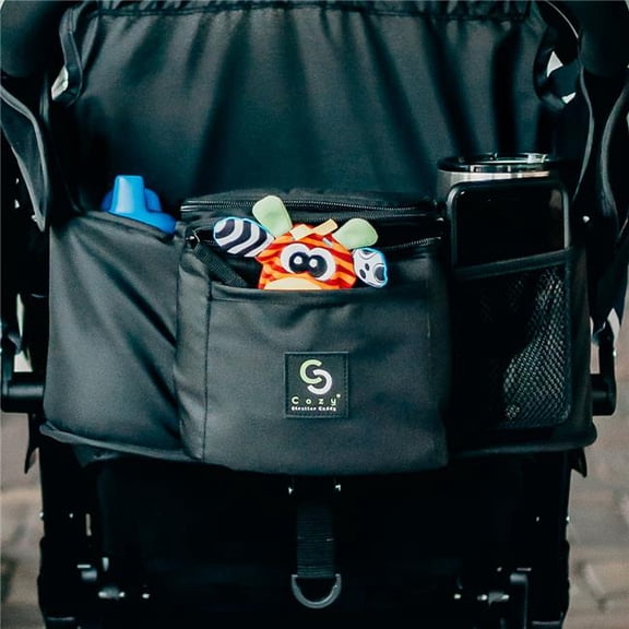 Cozy Cover Stroller Caddy Organizer, Black & Insulated