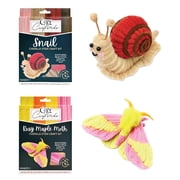 Cozy Craftworks Chenille Stem Craft Kit for Adults Teens, Fuzzy Pipe Cleaners to Create Snail and Moth