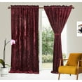 thumbnail image 1 of The Cozy Creation Luxury Velvet Curtains 52 Inch Wide-Blackout Solid Soft Crushed Velvet Curtains for Living Room Rod Pocket Room Darkening Window Drapes, Maroon Velvet, 1 Panel, 52" W x 140" L, 1 of 1