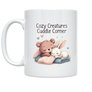 Cozy Creatures Cuddle Corner - Animal Lovers - 11 oz Ceramic Coffee Mug