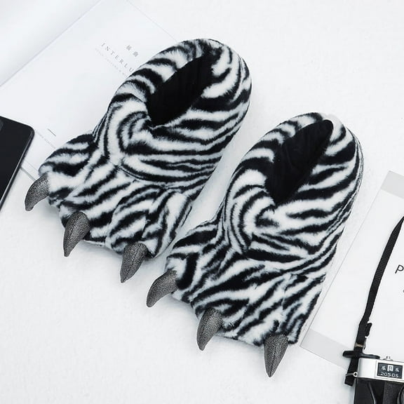 Cozy Critters Animal Paw Slippers for Adults - Fun Furry Footwear, Soft Costume Slippers for Indoor Comfort