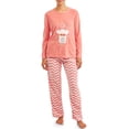 thumbnail image 1 of Cozy Critters Women's Super Plush Pajama Set with Embroidered Character, 1 of 3