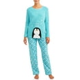 thumbnail image 1 of Cozy Critters Women's Super Plush Pajama Set with Embroidered Character, 1 of 3