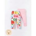 thumbnail image 1 of Cozy Cub 2pcs/Set Baby Girl's Spring Summer Leisure Printed Leggings, 1 of 5
