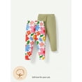 thumbnail image 1 of Cozy Cub 2pcs/Set Baby Girl's Spring Summer Leisure Printed Leggings, 1 of 5