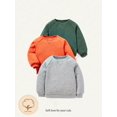 thumbnail image 1 of Cozy Cub Baby Boy 3pcs Solid Raglan Sleeve Sweatshirt, 1 of 5