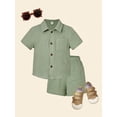 thumbnail image 1 of Cozy Cub Baby Boy Patched Pocket Shirt & Shorts, 1 of 3