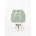 thumbnail image 1 of Cozy Cub Baby Girls' Solid Color Side Stripe Pocket A-Line Skirt, 1 of 5