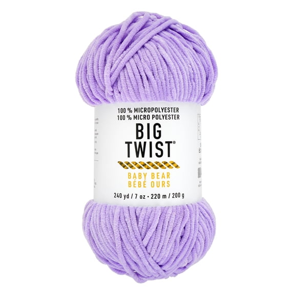 Cozy Cub Yarn by Loops & Threads – Super Bulky (6) 100% Polyester Chenille Yarn - Soft & Plush for Knitting & Crochet Blankets - Hats - Scarves & Crafts - 241 yd / 7 oz Skein - 6 Pack