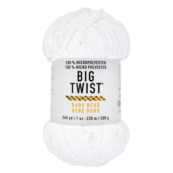 Big Twist Cozy Cub Yarn - Super Bulky (6) 100% Polyester Chenille Yarn, Soft & Plush for Knitting & Crochet Blankets, Hats, Scarves & Crafts, 241 yd / 7 oz Skein, 6 Pack