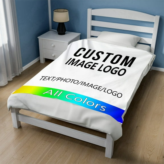 Custom DIY Blanket - Cozy Throw for Home Soft and Warm with Unique Design for Personalization and Gifting