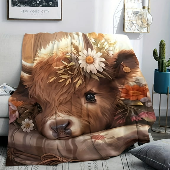 Cozy Cute Cow Print Flannel Blanket Soft And Lightweight Suitable For Sofabed Car Office Camping Trips The Best Holiday Gift Blanket Birthday Blanket Gift Bl